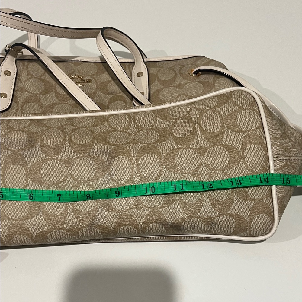 Coach Beige Signature Tote - Picture 8 of 11